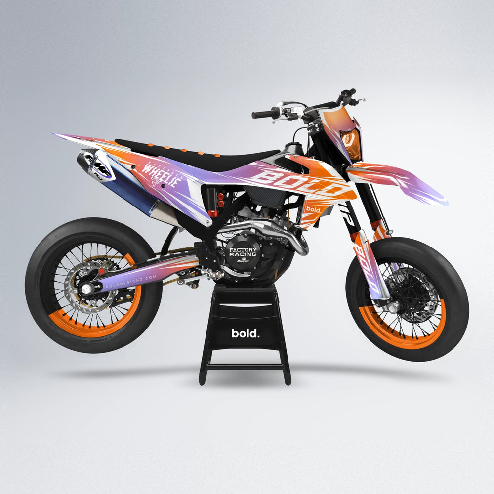 RETRO supermoto graphics kit in Orange