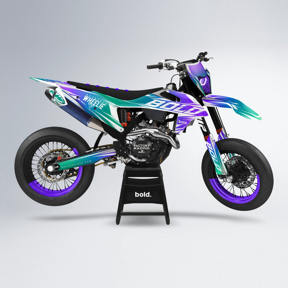 RETRO supermoto graphics kit in Purple