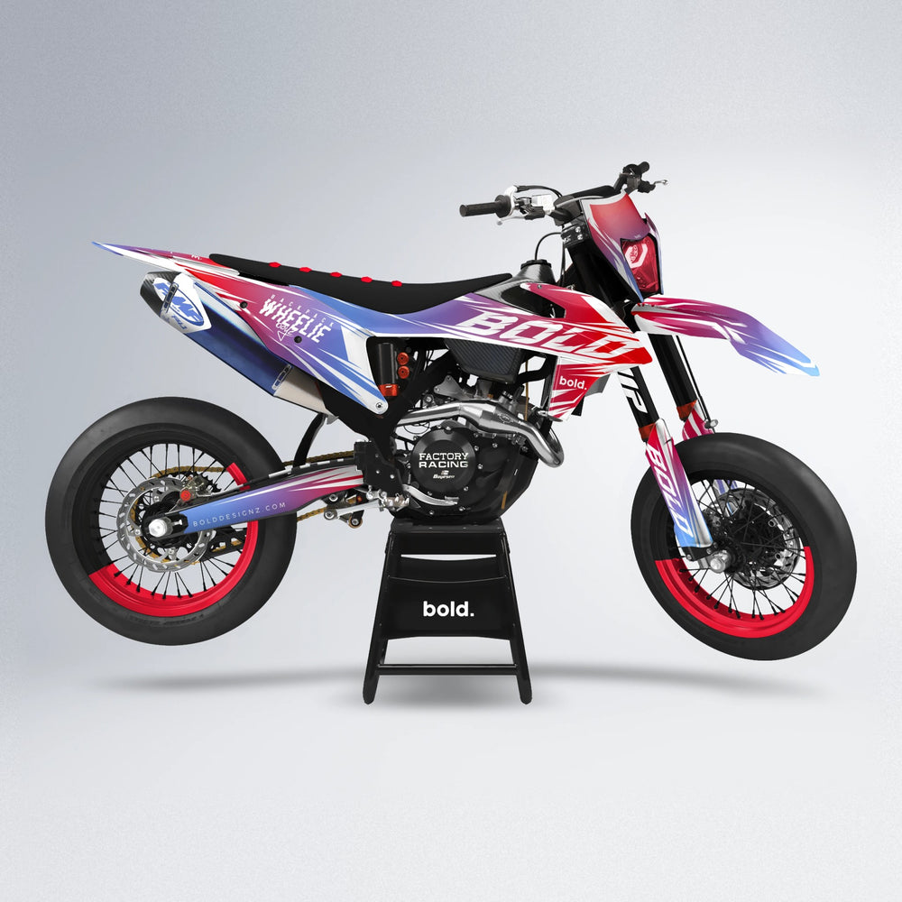 RETRO supermoto graphics kit in Red