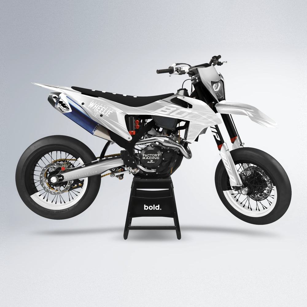 RETRO supermoto graphics kit in White