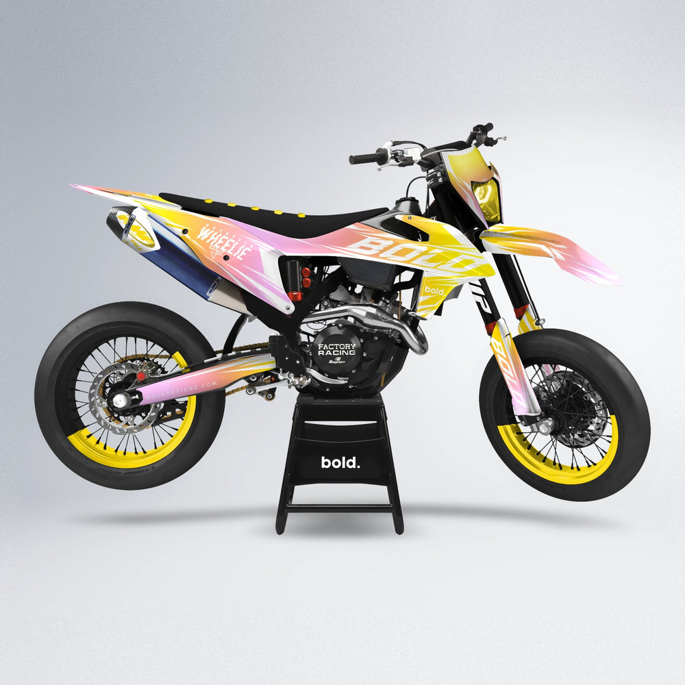 RETRO supermoto graphics kit in Yellow