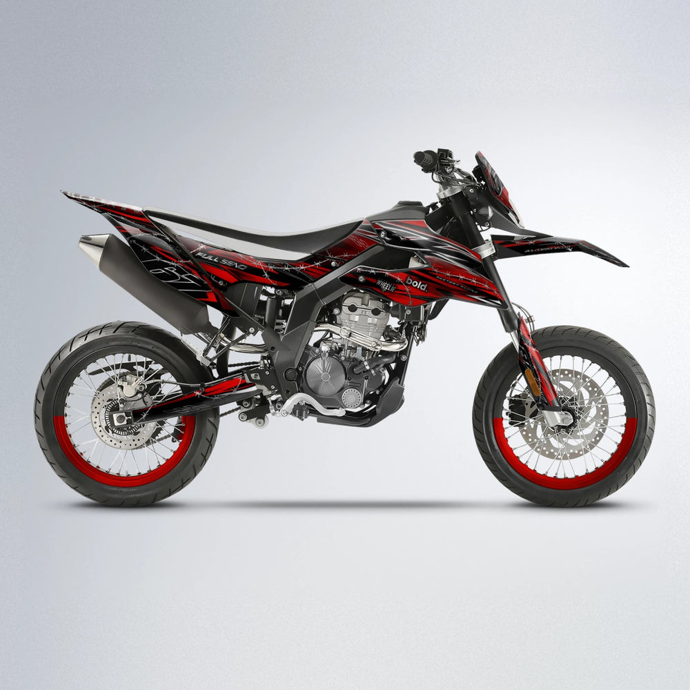 RIOT Aprilia SX 125 supermoto graphics kit in Custom Colour
