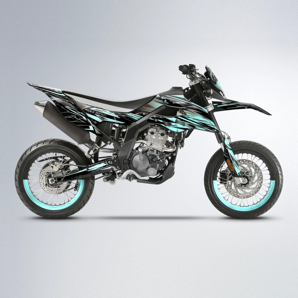 RIOT Aprilia SX 125 supermoto graphics kit in Mint