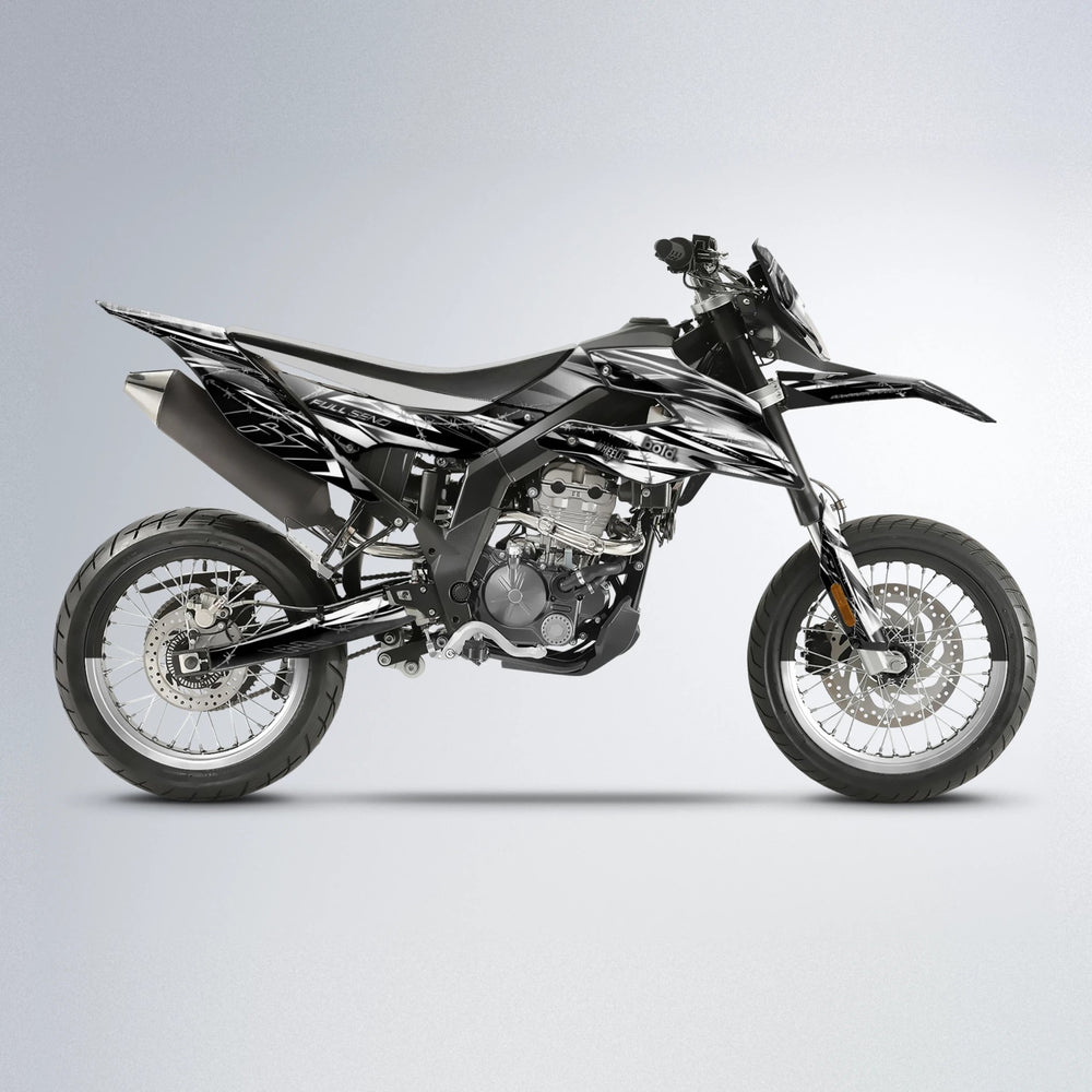 RIOT Aprilia SX 125 supermoto graphics kit in White