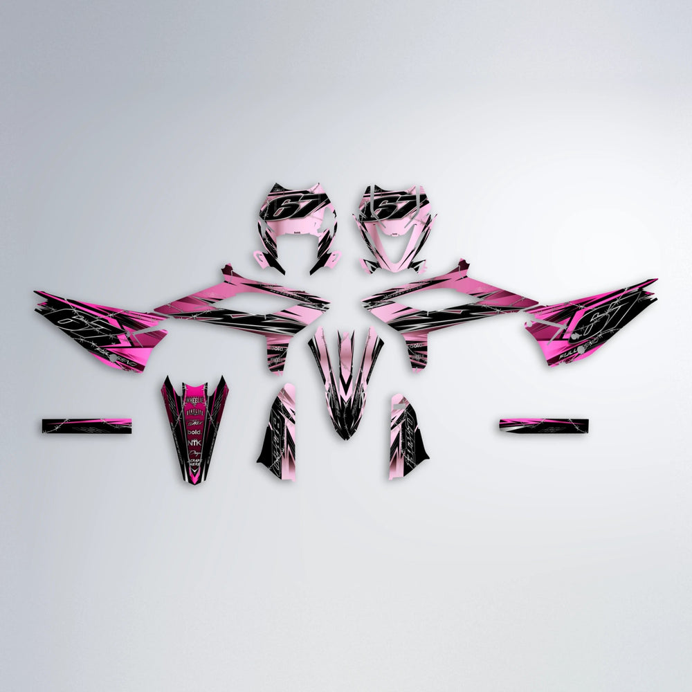 RIOT Beta graphics kit parts layout in Flamingo