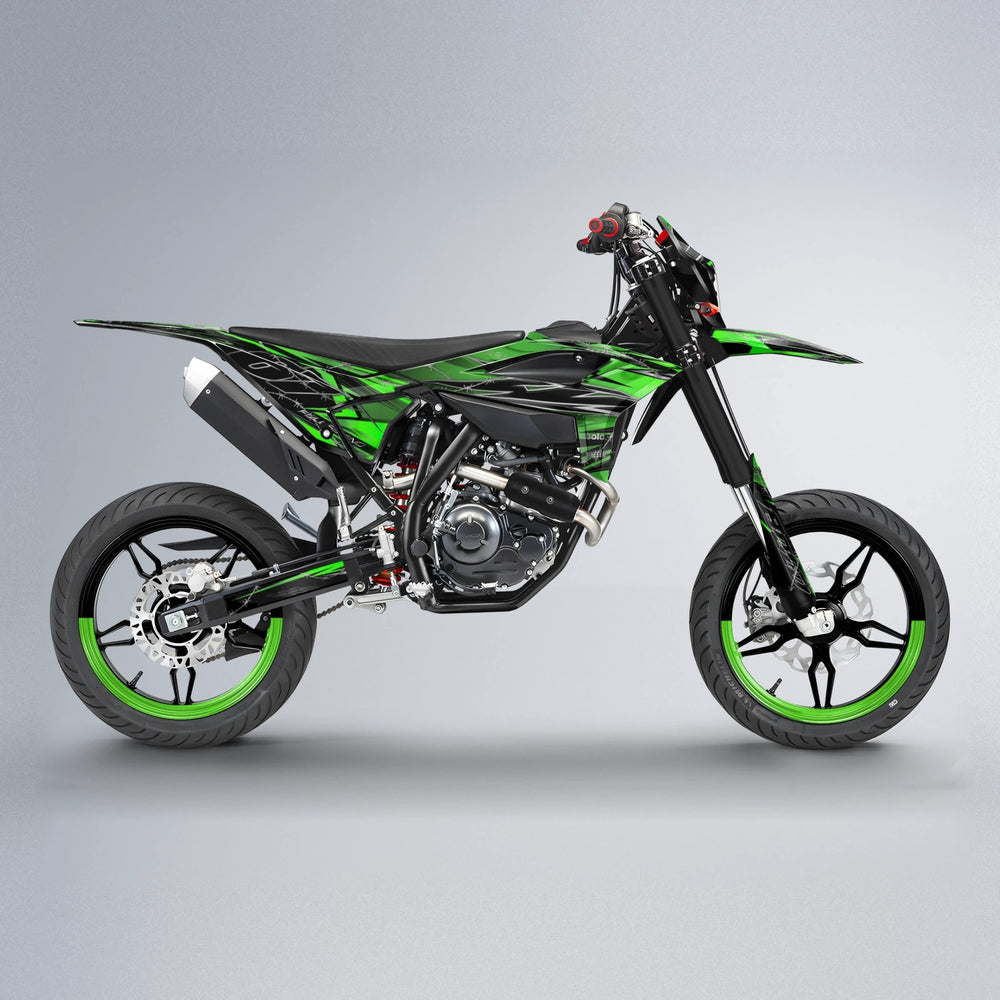 RIOT Beta supermoto graphics kit in Green