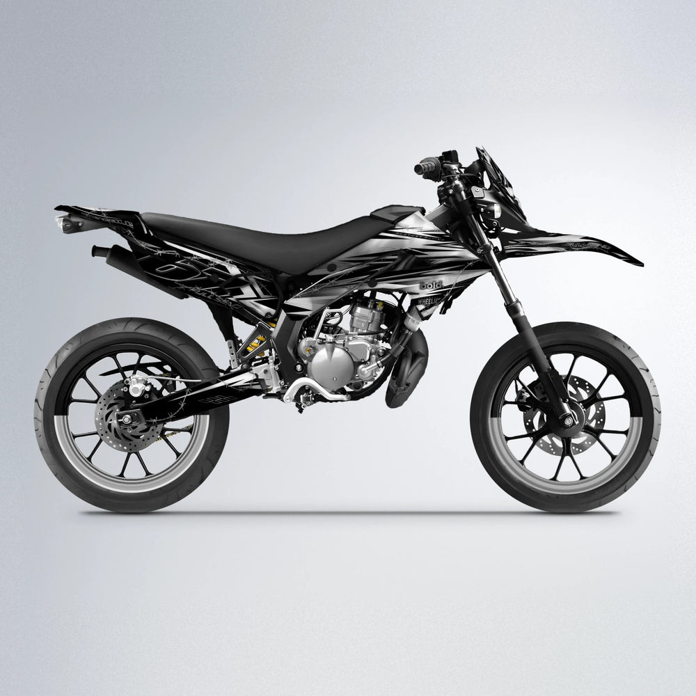 RIOT Derbi Senda supermoto graphics kit in White