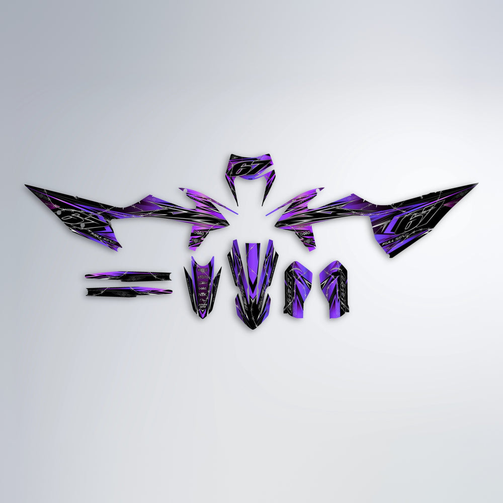 RIOT graphics kit parts layout in Purple Chrome