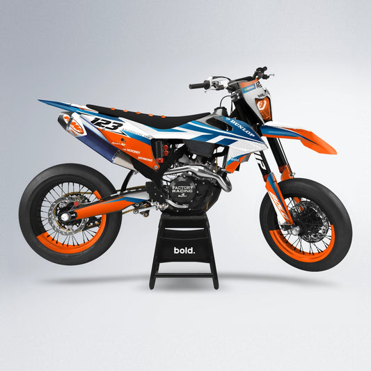 RIPTIDE supermoto graphics kit in Orange