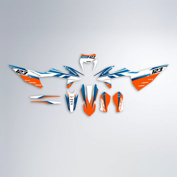 RIPTIDE graphics kit parts layout in Orange