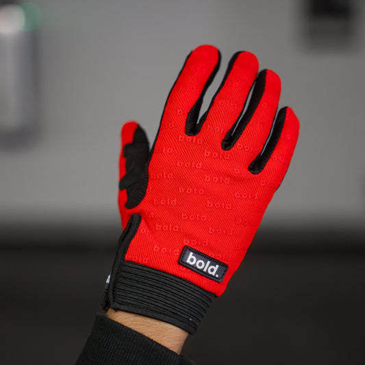 bold. Red SWIFT MX GLOVES