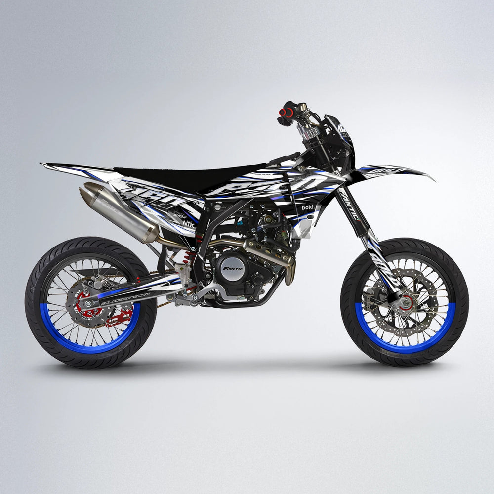 ROGUE Fantic supermoto graphics kit in Blue
