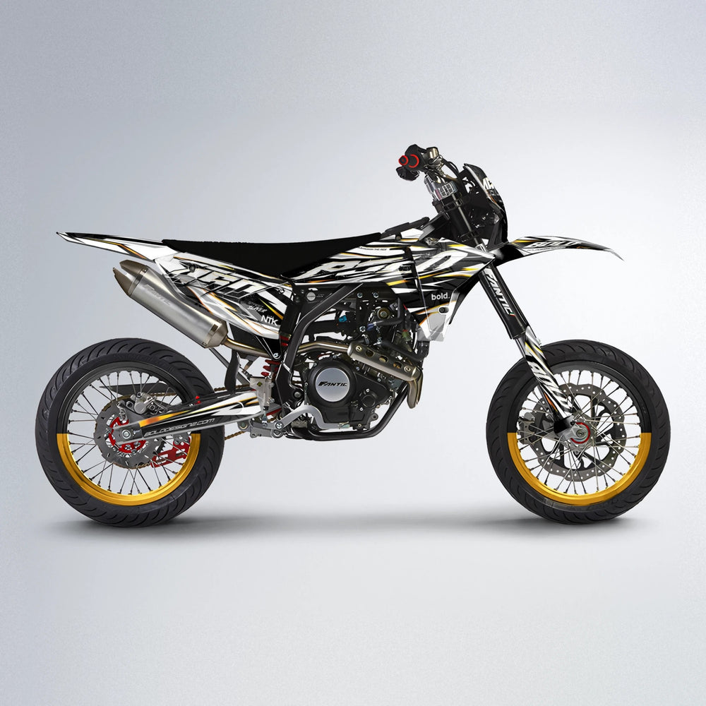 ROGUE Fantic supermoto graphics kit in Orange & Yellow