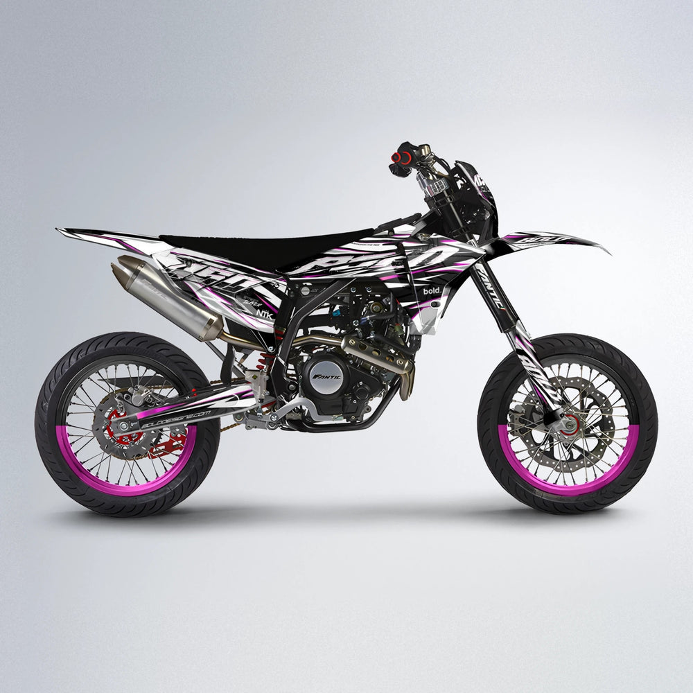ROGUE Fantic supermoto graphics kit in Pink