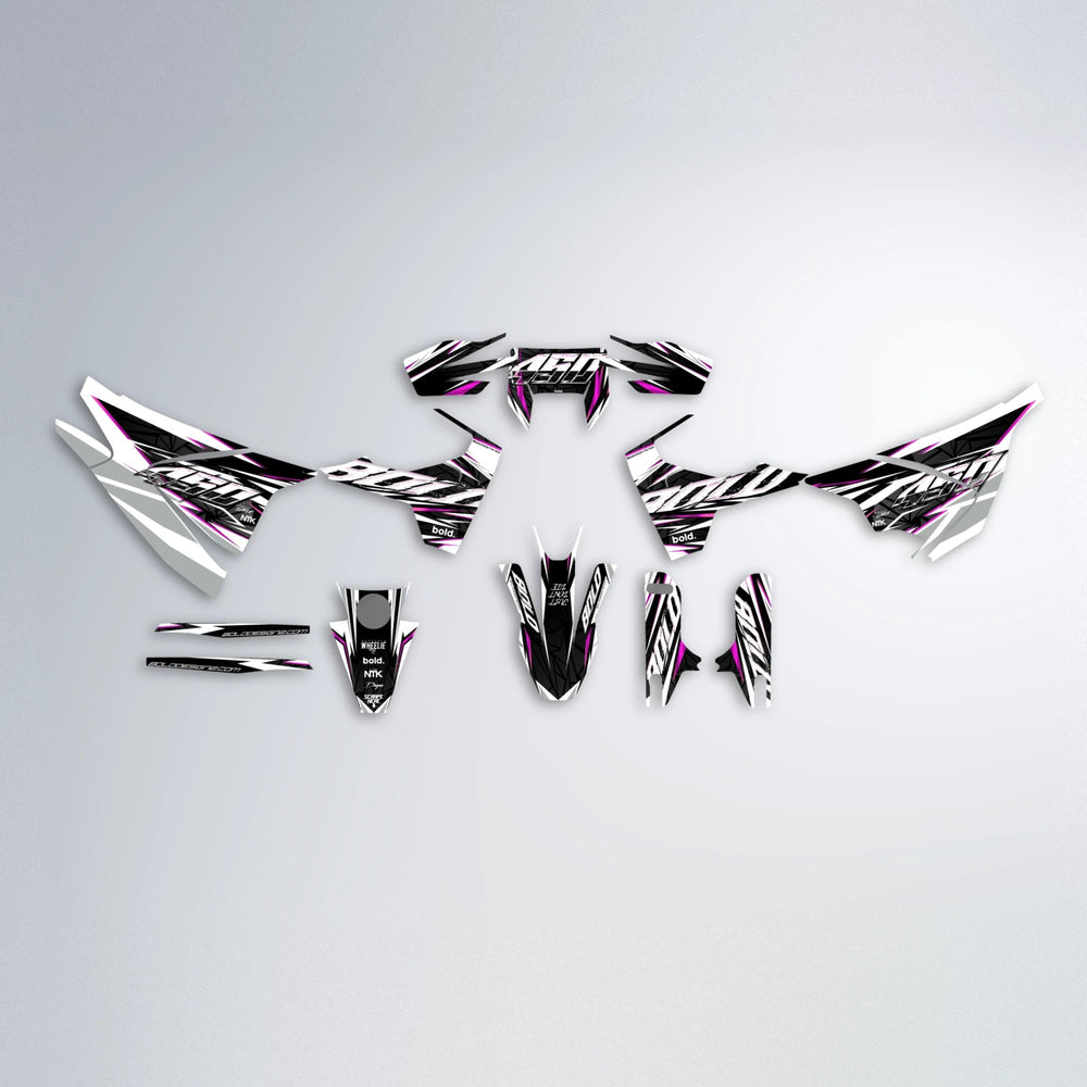 ROGUE Husqvarna 701 graphics kit parts layout in Pink