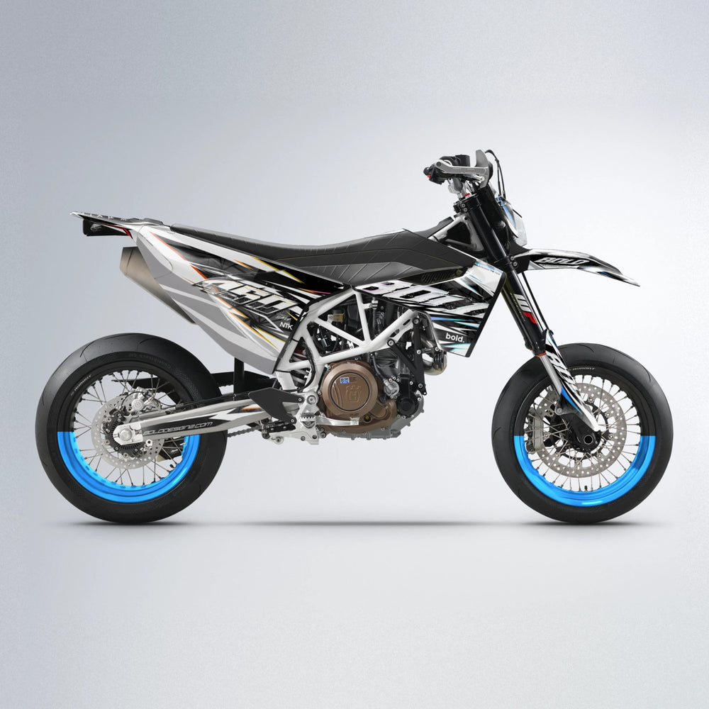 ROGUE Husqvarna 701 supermoto graphics kit in Sunset Fade