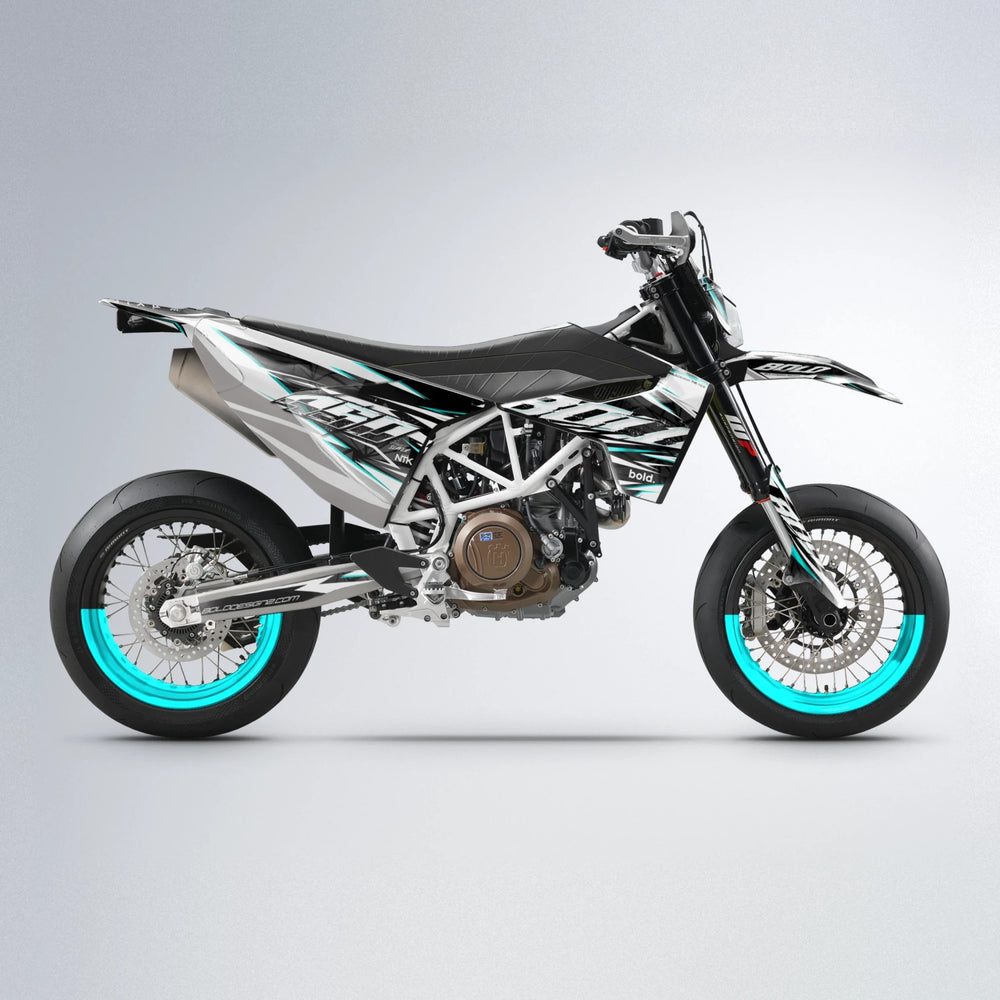 ROGUE Husqvarna 701 supermoto graphics kit in Teal