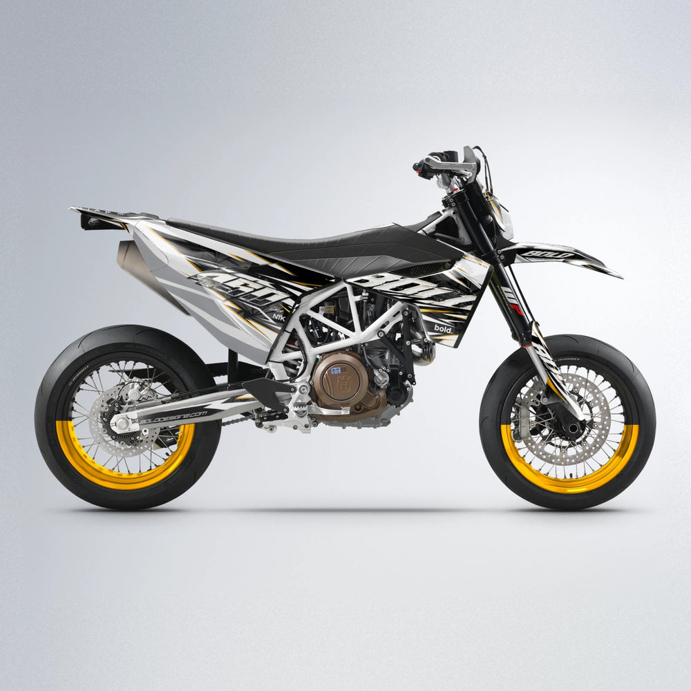 ROGUE Husqvarna 701 supermoto graphics kit in Yellow