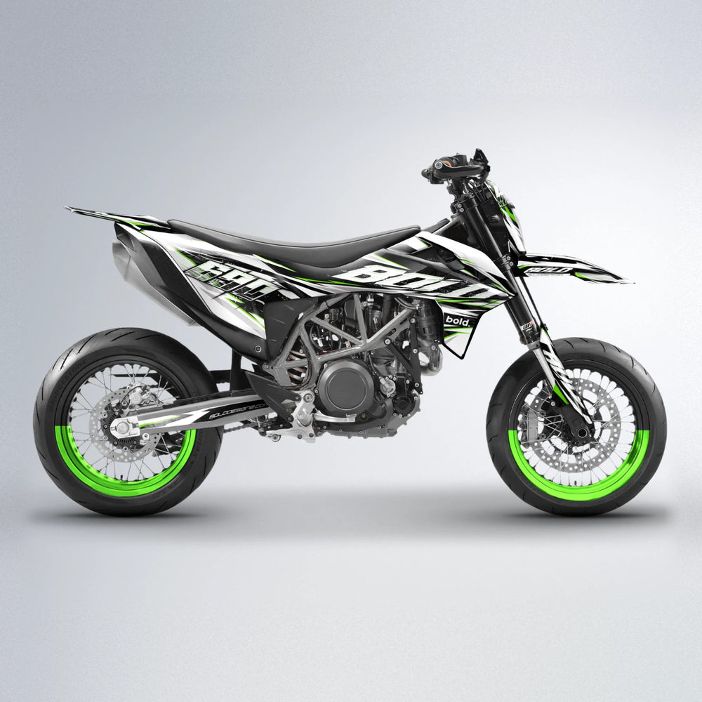 ROGUE KTM SMC 690 supermoto graphics kit in Green