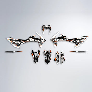ROGUE KTM SMC 690 graphics kit parts layout in Orange
