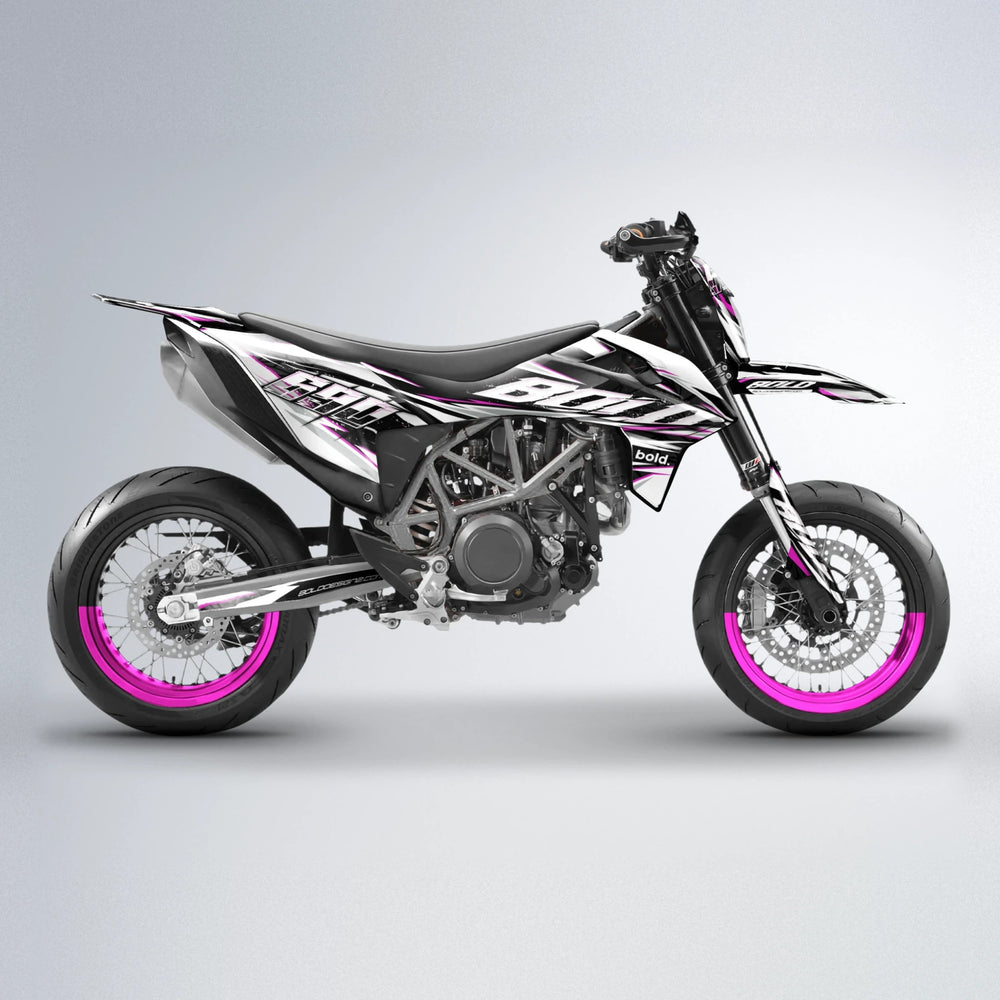 ROGUE KTM SMC 690 supermoto graphics kit in Pink