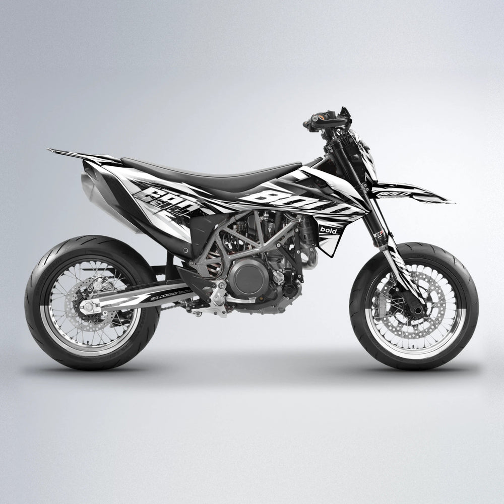ROGUE KTM SMC 690 supermoto graphics kit in White