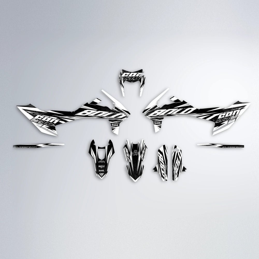 ROGUE KTM SMC 690 graphics kit parts layout in White
