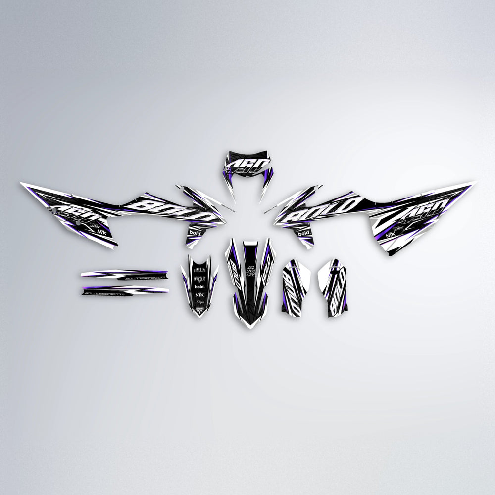 ROGUE graphics kit parts layout in Purple