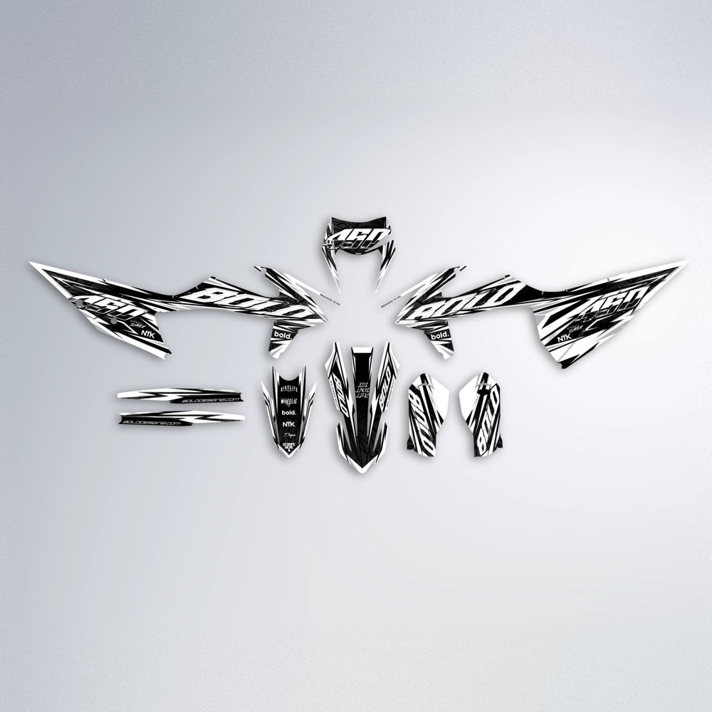 ROGUE graphics kit parts layout in White