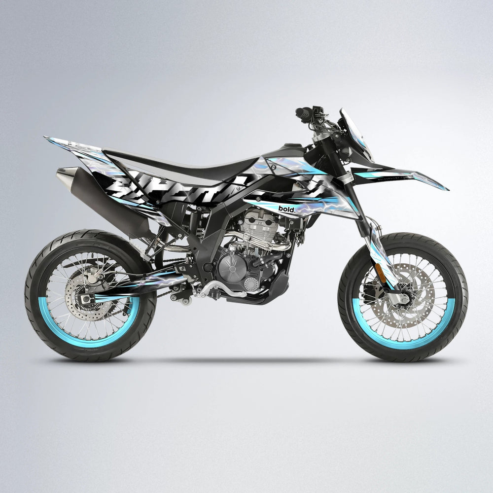 ROPAS72 Aprilia SX 125 supermoto graphics kit in Mint