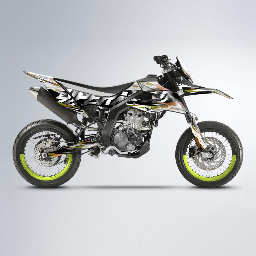 ROPAS72 Aprilia SX 125 supermoto graphics kit in Olive