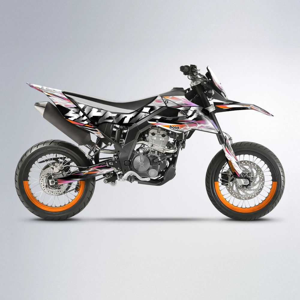 ROPAS72 Aprilia SX 125 supermoto graphics kit in Orange