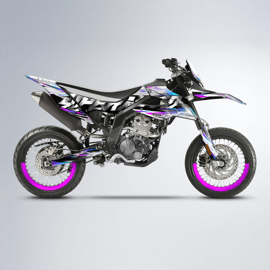ROPAS72 Aprilia SX 125 supermoto graphics kit in Pink