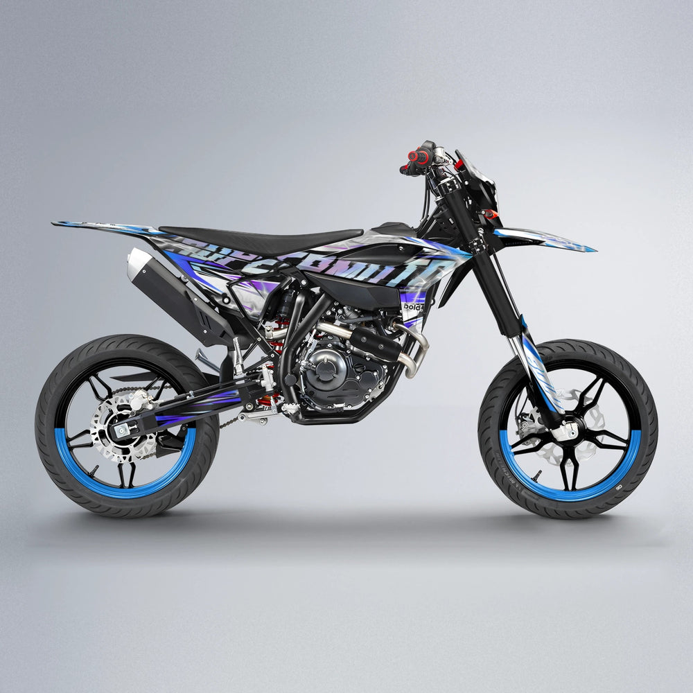 ROPAS72 Beta supermoto graphics kit in Blue Purple Fade