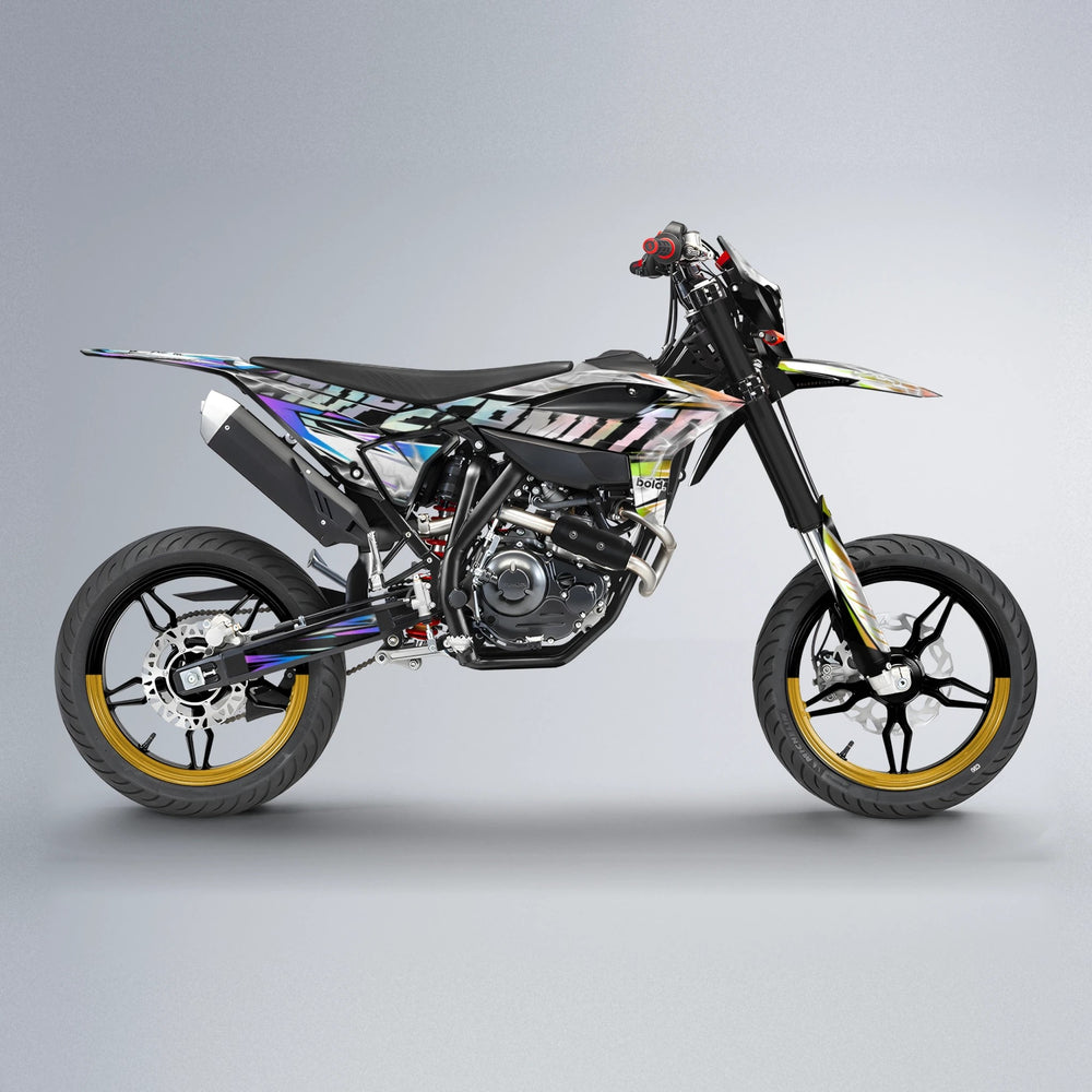 ROPAS72 Beta supermoto graphics kit in Purple & Yellow