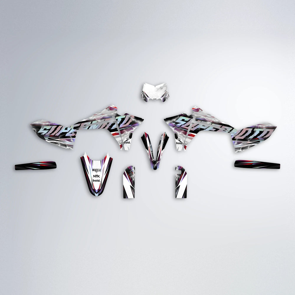 ROPAS72 Fantic graphics kit parts layout in Black & Red