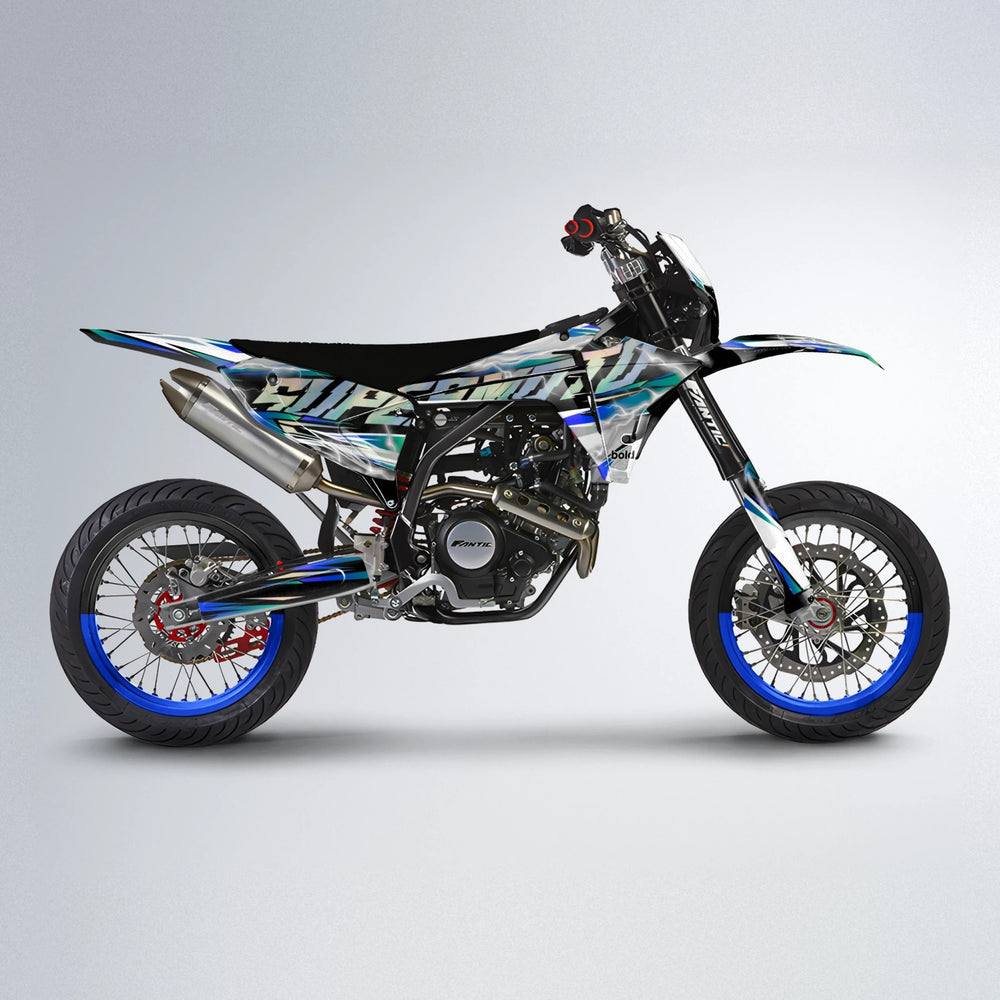 ROPAS72 Fantic supermoto graphics kit in Blue