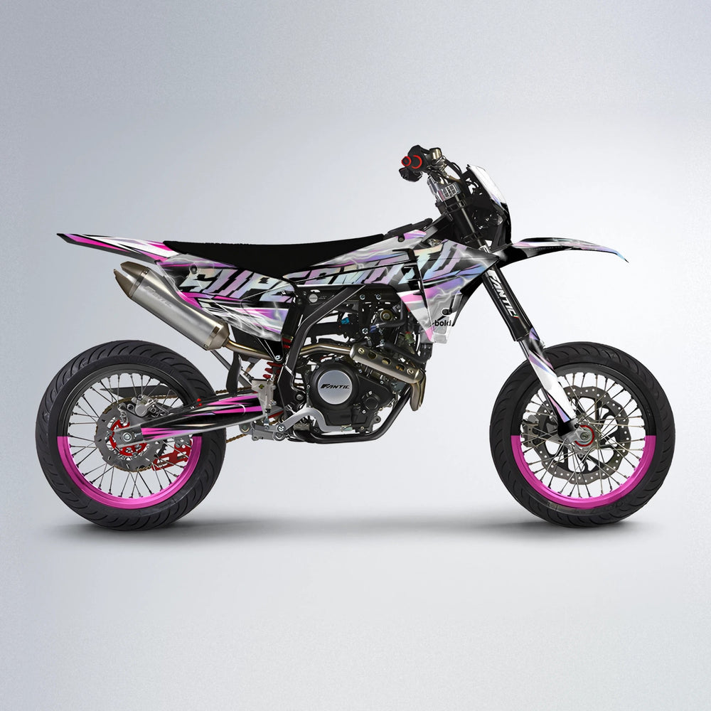 ROPAS72 Fantic supermoto graphics kit in Flamingo