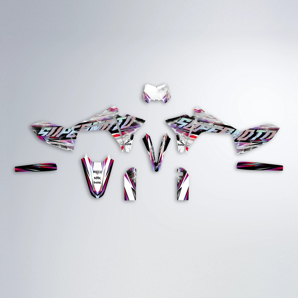 ROPAS72 Fantic graphics kit parts layout in Red