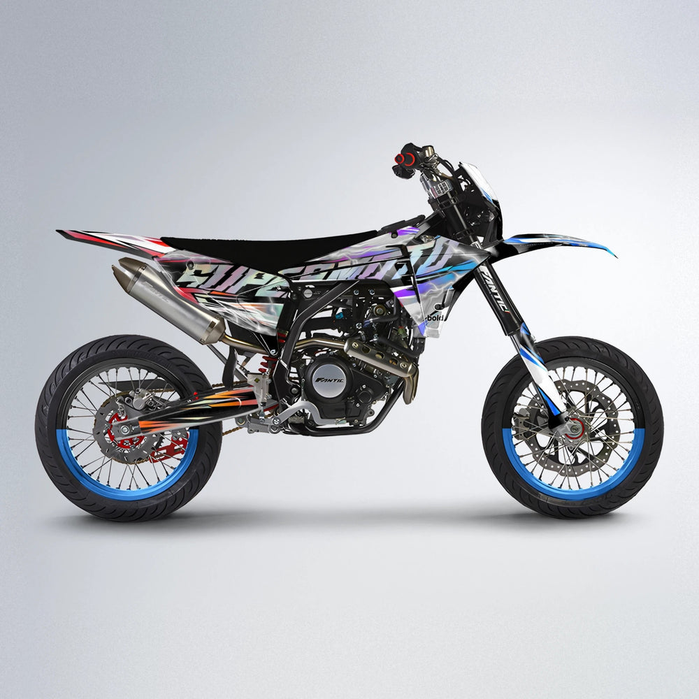 ROPAS72 Fantic supermoto graphics kit in Sunset Fade