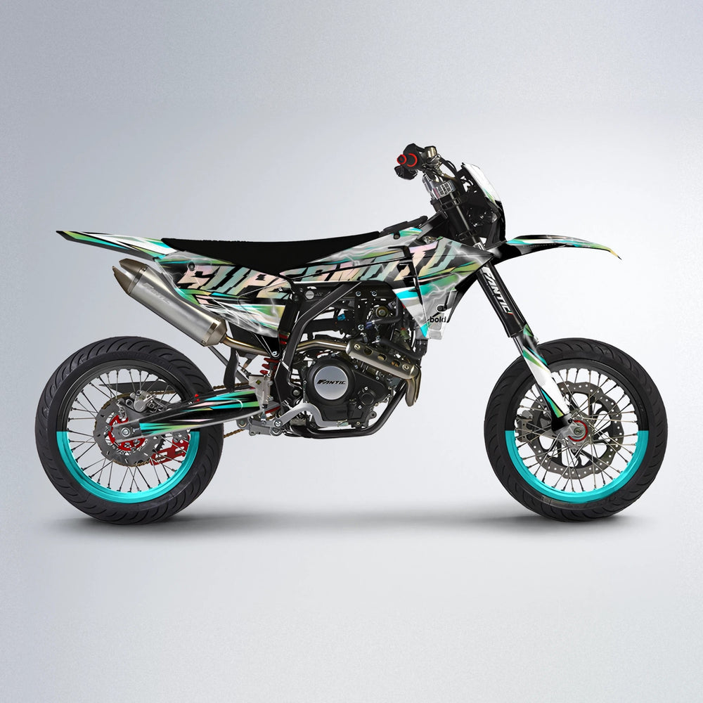 ROPAS72 Fantic supermoto graphics kit in Teal