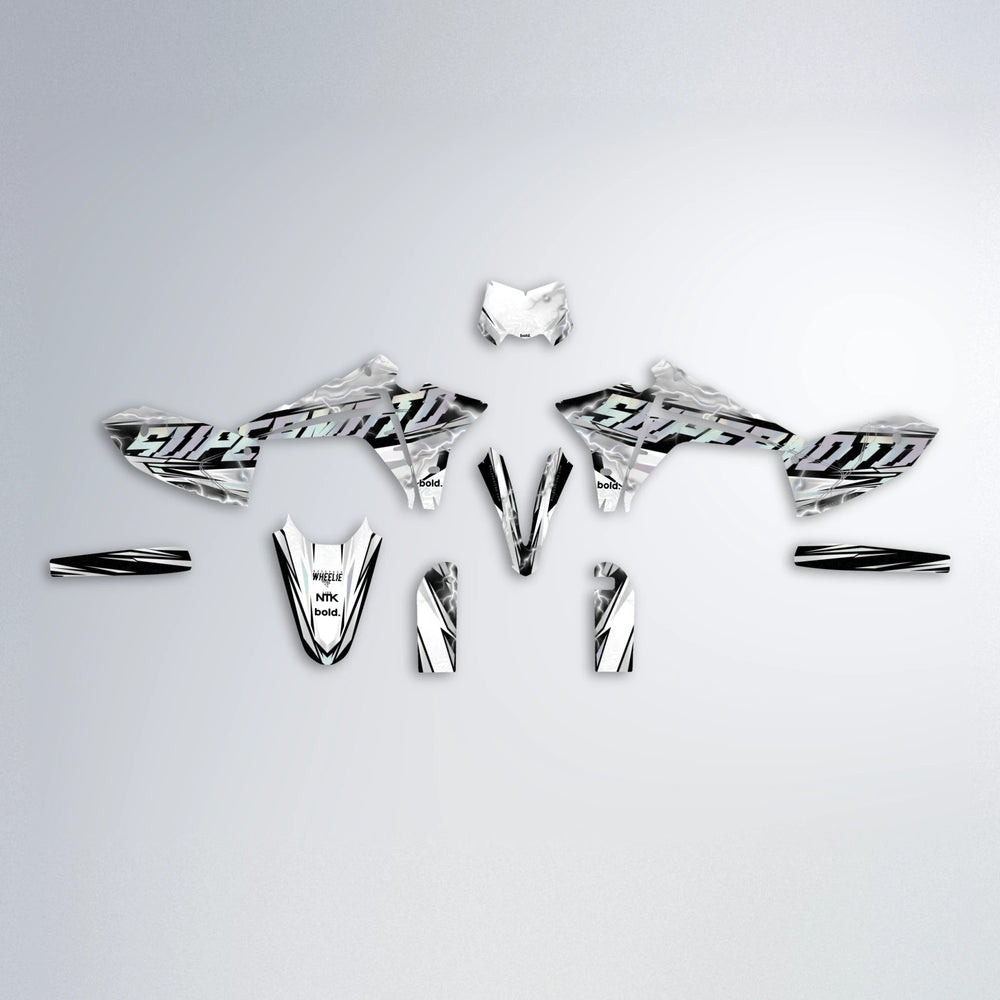ROPAS72 Fantic graphics kit parts layout in White