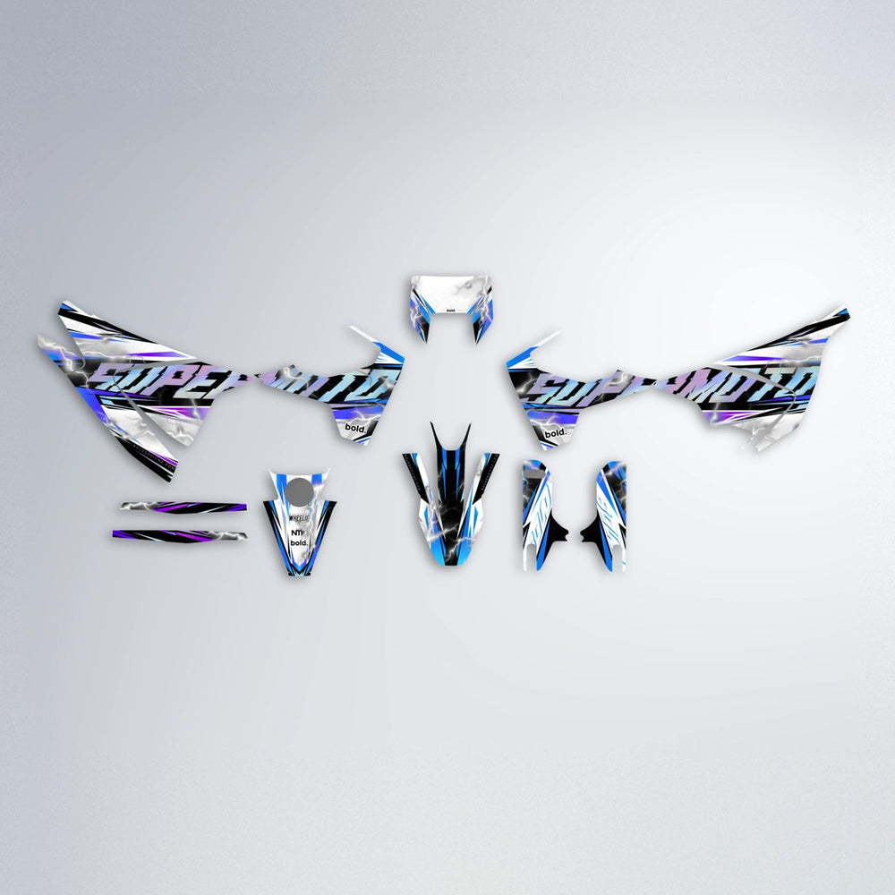 ROPAS72 Husqvarna 701 graphics kit parts layout in Blue Purple Fade