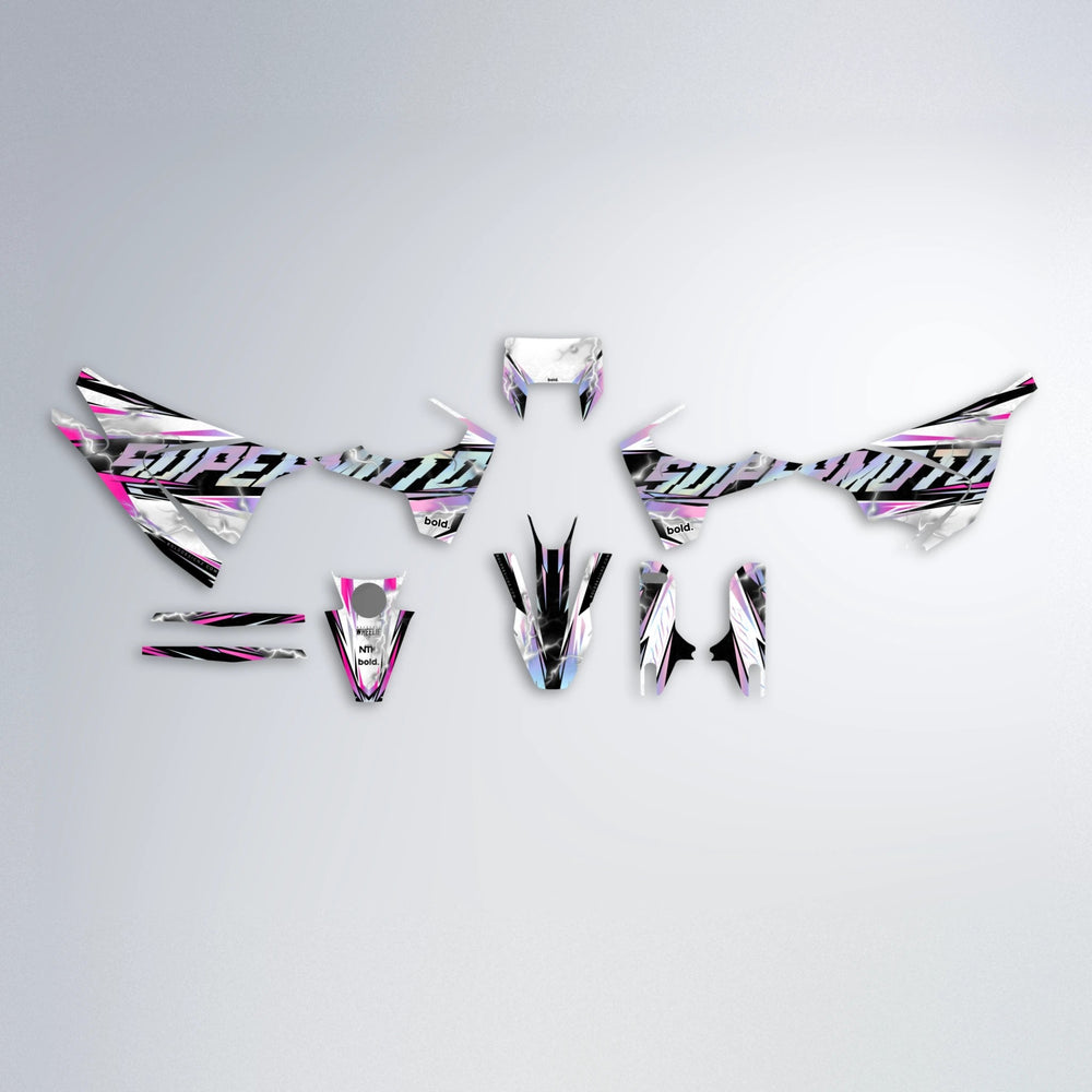 ROPAS72 Husqvarna 701 graphics kit parts layout in Flamingo
