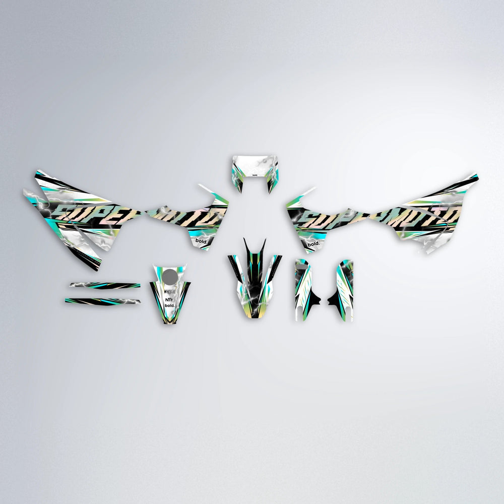 ROPAS72 Husqvarna 701 graphics kit parts layout in Teal