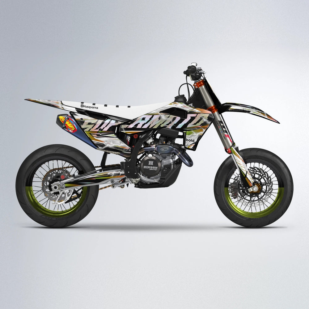 ROPAS72 Husqvarna FE/TE supermoto graphics kit in Olive