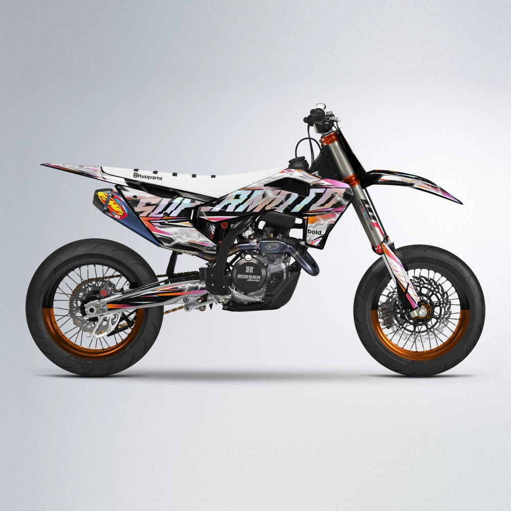ROPAS72 Husqvarna FE/TE supermoto graphics kit in Orange