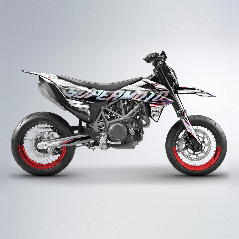 ROPAS72 KTM SMC 690 supermoto graphics kit in Black & Red
