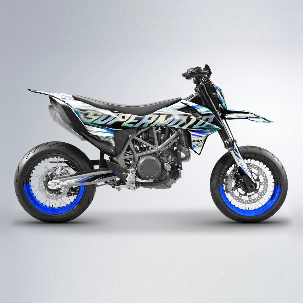ROPAS72 KTM SMC 690 supermoto graphics kit in Blue