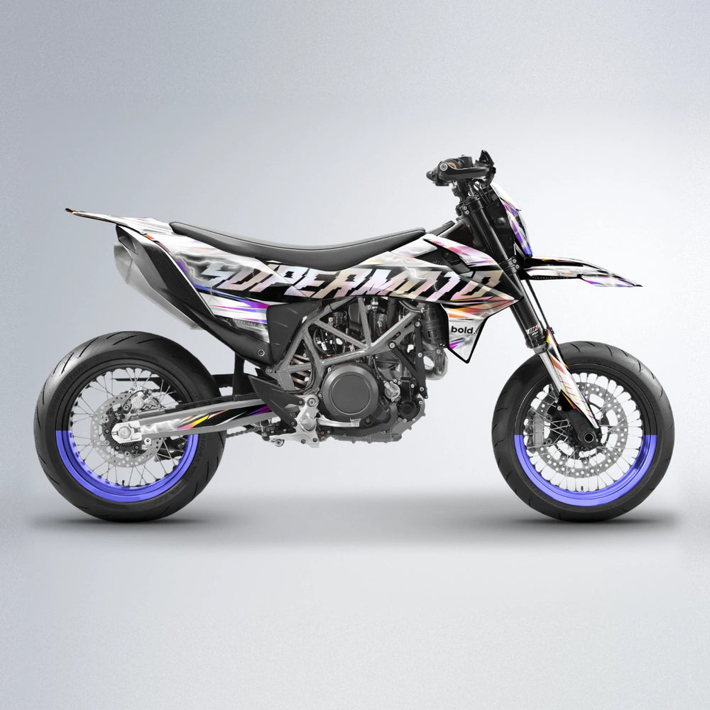 ROPAS72 KTM SMC 690 supermoto graphics kit in Pink & Yellow